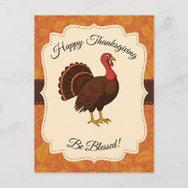 Gezegende Thanksgiving-kalkoen Briefkaart