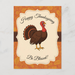 Gezegende Thanksgiving-kalkoen Briefkaart