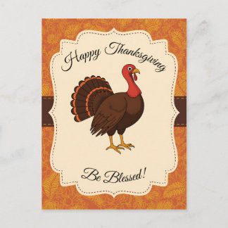 Gezegende Thanksgiving-kalkoen Briefkaart