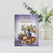 Gezegende Thanksgiving Wijn- en Fruitschalen Briefkaart (Staand voorkant)