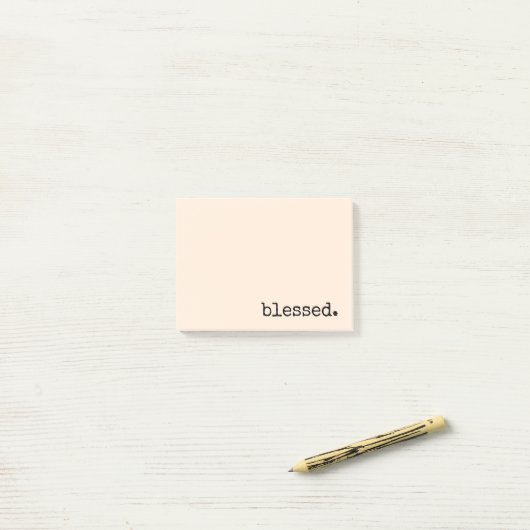 gezegende typografie crème post-it® notes (Op bureau)