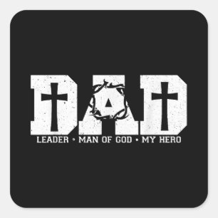Gezegende Vader Papa Kruis Christelijk Religieus V Vierkante Sticker
