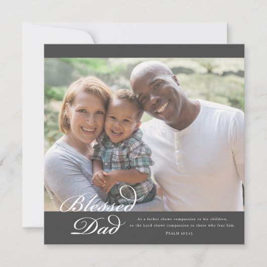 Gezegende Vader Schrift  Feestdagenkaart (Voorkant)