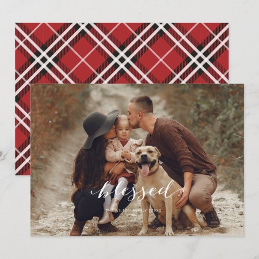 Gezegende Vakantie Kaart Wit (Voorkant / Achterkant)