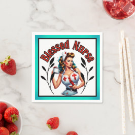 Gezegende Verpleegster Pin-up Servet
