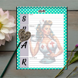 Gezegende Verpleegster Pinup_ SBAR Sjabloon Notitieblok