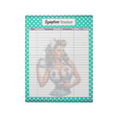 Gezegende Verpleegster Pinup_ Symptoom Tracker Notitieblok (Linkerzijde)