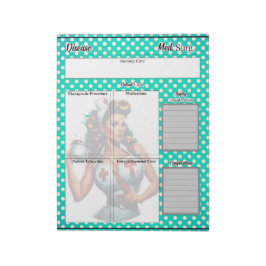 Gezegende Verpleegster Pinup_ Ziekte Temp 2 Notitieblok