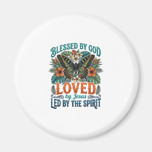 Gezegende Vlinder Christelijk T-Shirt Ontwerp_1 Magneet