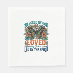 Gezegende Vlinder Christelijk T-Shirt Ontwerp_1 Servet