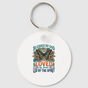 Gezegende Vlinder Christelijk T-Shirt Ontwerp_1 Sleutelhanger