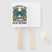 Gezegende Vlinder Christelijk T-Shirt Ontwerp (2) Handwaaier (Voorkant en achterkant)