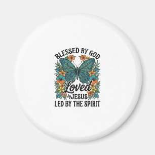Gezegende Vlinder Christelijk T-Shirt Ontwerp (2) Magneet