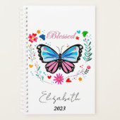 Gezegende vlinder gepersonaliseerd, aangepast jaar planner (Voorkant)