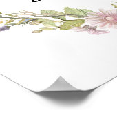 Gezegende vlinders bloemenkrans Poster (Hoek)