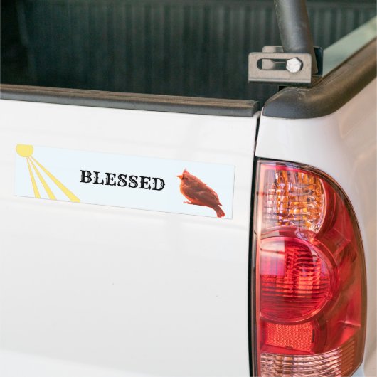 Gezegende vogel bumpersticker (Op Truck)