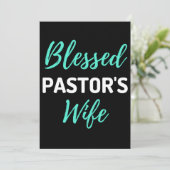 Gezegende vrouw van dominee bedankkaart (Staand voorkant)