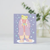 Gezegende Winter Kikker Briefkaart (Staand voorkant)