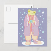 Gezegende Winter Kikker Briefkaart (Voorkant / Achterkant)