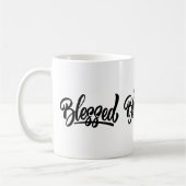 Gezegende witte koffie mok (Links)