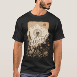 Gezegende Woestijn Wilde Bloem Vintage Botanische T-shirt