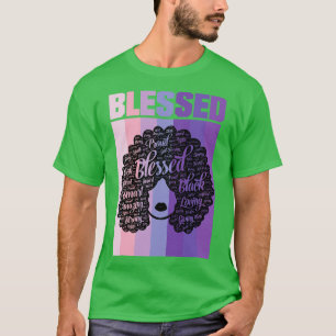 Gezegende woorden in Afro Christelijk T-shirt