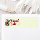 Gezegende Yule-etiketten Etiket (Insitu)