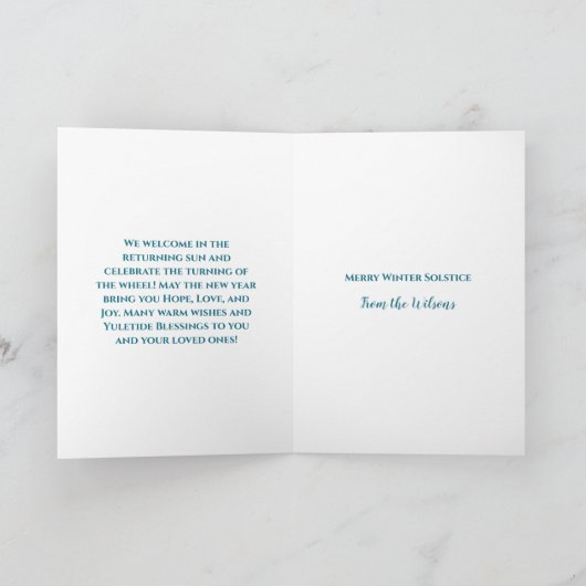 Gezegende Yule Gezellige Winterzonnewende Blijde H Feestdagen Kaart (Binnen)