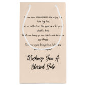 Gezegende Yule Gift Bag Klein Cadeauzakje (Achterkant)