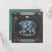 Gezegende Yule Kaart – Heidense Winterzonnewende G (Voorkant / Achterkant in situ)