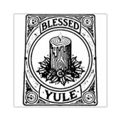 Gezegende Yule Pagan Yuletide Vakantie Rubberstempel (Afrduk)
