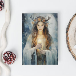 Gezegende Yule Winter Solstice Hogepriesteres 2 Feestdagen Kaart