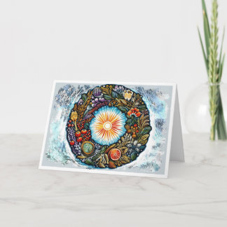 Gezegende Yule Winter Zonnewende Feestdagen Kaart