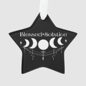 Gezegende zonnewende Wicca Pagan Witchy Ornament (achterkant)