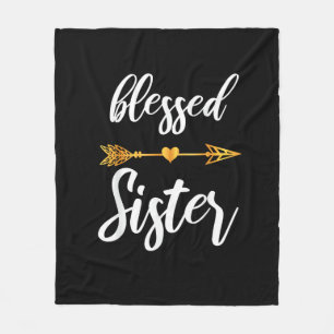 Gezegende Zus T-shirt Meisjes Vrouwen Familie Than Fleece Deken