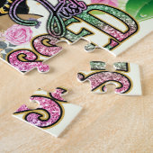 Gezegende zwarte melanine vrouw Sista Love God Legpuzzel (Zijkant)