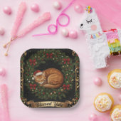 GezegendeJoelkat Papieren Bordje (Feest)