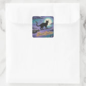 GezegendeSamhainKat Vierkante Sticker (Tas)
