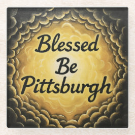 GezegendPittsburgh Glazen Onderzetter