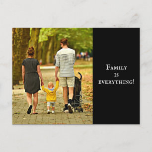 Gezelfoto familie briefkaart