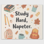 Gezellig Autumn Back-to-School Wrapping Paper Cadeaupapier (Vlak)