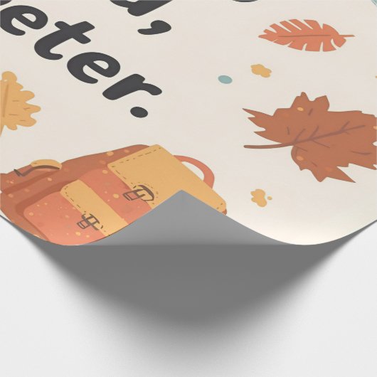 Gezellig Autumn Back-to-School Wrapping Paper Cadeaupapier (Hoek)