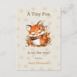 Gezellig Autumn Fox Baby shower Gezellig Woodland  Informatiekaartje