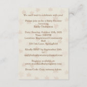 Gezellig Autumn Fox Baby shower Gezellig Woodland Informatiekaartje (Achterkant)