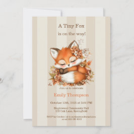 Gezellig Autumn Fox Baby shower Gezellig Woodland  Kaart
