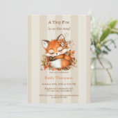 Gezellig Autumn Fox Baby shower Gezellig Woodland  Kaart (Staand voorkant)