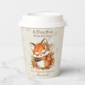 Gezellig Autumn Fox Baby shower Gezellig Woodland  Papieren Bekers (Achterkant)