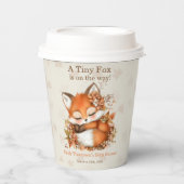 Gezellig Autumn Fox Baby shower Gezellig Woodland  Papieren Bekers (Voorkant)