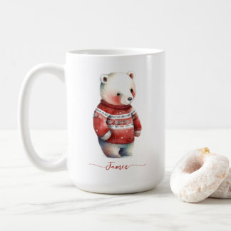 Gezellig Beer Winter Witte Polar Beer Kerst Koffiemok