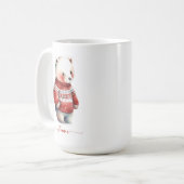 Gezellig Beer Winter Witte Polar Beer Kerst Koffiemok (Voorkant links)